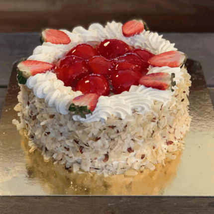 Gluten- og laktosefri jordbærkake 20 biter